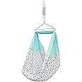 beetot New Born Baby Swing Cradle (Jhula) | Cradle Set with Mosquito Net, Spring and Triangle Hanger | Weight Capacity Up to 20Kg | Age from 0-12 Months | Bismark Premium (Blue) - Cotton
