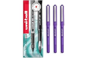 uni-ball EYE - UB-157D Liquid Ink Rollerball Pens - 0.7mm Nib - In Envelope Gift Packaging (Pack of 3, Violet)