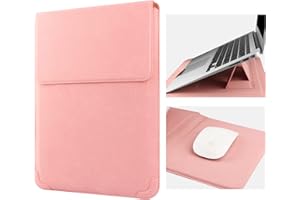 HoYiXi 15.6'' Funda Estuche para Portátiles Compatible con MacBook Pro 16 2021 & 2019/ASUS Vivobook 15/Huawei MateBook D15/HP 15.6" PC/MacBook Pro 15/Surface Laptop 3/DELL Lenovo IdeaPad 15, Rosa