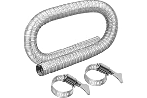 XQZMD Tubo de escape para calefacción de estacionamiento de coche, 32 mm, acero inoxidable, doble capa, tubo de escape para Webasto Eberspacher (60 cm)