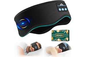 HANPURE Bandeau Bluetooth Sommeil Cadeau Homme: Idee Cadeau Femme Original Utile Bandeau Ecouteurs pour Dormir de Musique, Masque de Nuit Connectée Calendrier de l'avent Homme Idée Cadeaux Noel Secret Santa
