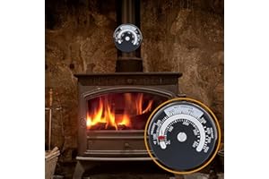 ThermomèTre MagnéTique pour Poêle à Bois, ThermomèTre de Poêle 0‑500℃ avec Cadran en Alliage D'aluminium, ThermomèTre pour Poêles à Bois, Poêles à Gaz, Poêles à GranuléS