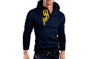 Grin&Bear Slim fit Halfzip bluza z kapturem GEC401