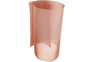 LTKJ 1 Pack 30 Mesh 99.9% Pure Copper Screen Woven Mesh Screen, Copper Mesh Cloth Fine Mesh, 11.8x23.6 Inch