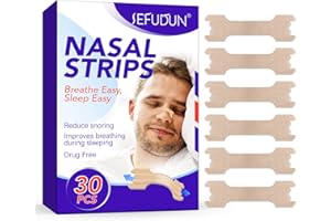QLIGES Bandelette nasale -Original -Taille Large -Sommeil : aide à réduire les ronflements - Rhume allergies sport : vous aide à mieux respirer - Bandelettes couleur peau, 30pcs -66 mm x 19 mm