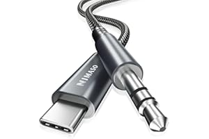 Nimaso Kabel USB C do 3,5 mm Audio Aux Jack (1,2 m), USB typu C do 3,5 mm kabel stereo do Samsung Galaxy S21 S21 Ultra S20 Ultra Note 20 10 Plus, Huawei P40 P30 Pro, Google Pixel 2 3 XL