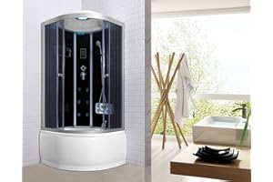 MITEPEK Cabina idromassaggio touch, ozonoterapia, cromoterapia, full optional 90x90 cm Sicorage Theraf