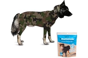 Shed Defender SportHundeEinteiler – Seen on Shark Tank, SheddingBody für Hunde, enthält Hundehaar, beruhigendes Angsthemd, chirurgischer Genesungsanzug, HotSpotAllergieSchutz, von Tierärzten