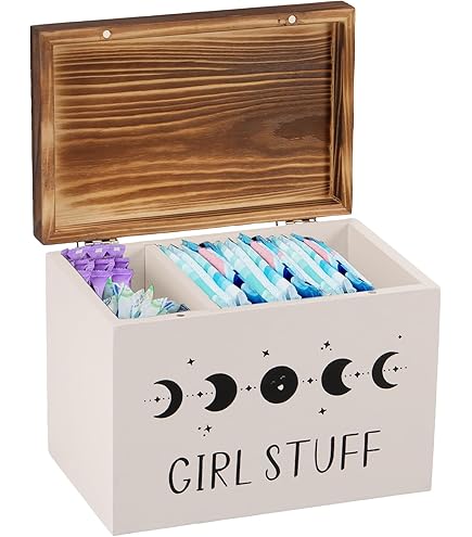 Support Pour Tampons, Tampon En Bois Et Organiseur De Tampons Avec Couvercle, 20 × 13 × 13 Cm, Boîte De Rangement De Style Maison De Campagne Pour Les Toilettes, Boîte De Rangement