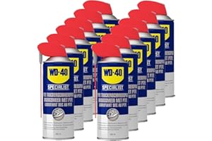 WD-40 Specialist Trockenschmierspray Smart Straw 12x400 ml – Präzise Anwendung mit klappbarem Sprührohr, reduziert Reibung und Verschleiß, trocknet schnell, schmutzresistent, farblos, 360°-Ventil
