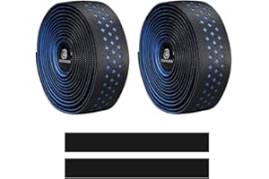 Boenoea Bike Nastro Manubrio Antiscivolo, 2 Pezzi Nastro per bici da Bicicletta con 7 Tappi Terminali per Bici da Strada Bike