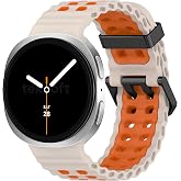 Teknoft Samsung Galaxy Watch 9/8 (40mm/44mm) ve Watch 8 Classic (46mm) ile Uyumlu Hafif ve Yumuşak &Ccedil;ift Renkli Ocean Loop Sil