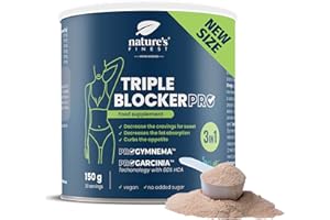 Nature's Finest by Nutrisslim Triple Blocker PRO, Blocca Fame e Brucia Grassi - Aiuto Nell'efficace Perdita Peso, Dominare la Fame Nervosa, Riduzione dell'Accumulo di Grasso