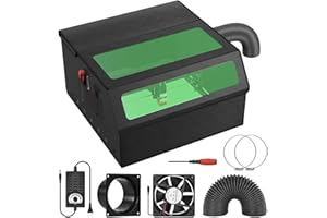 YOFULY Laser Gehäuse mit Absaugung für Lasergraviermaschine, 700x700x400mm Lasergehäuse mit Abluftventilator, Augenschutz, faltbare Lasergravurabdeckung für die meisten Laserschneider Lasergravierer