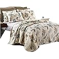 HNNSI Flying Birds Printing Queen Comforter Coverlet Sets 3 Piece, Cotton Home Collections Bedspread Quilt Bedding Sets