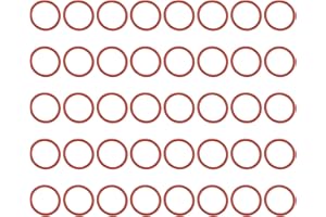 UHATa Silicone Rubber O Ring 8mm ID, 10mm OD, 1mm Width VMQ Washer Gasket Sealing-Applications for Pressure Washer Plumbing Sealing-[Qty 40 Red]