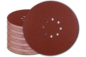 GZKTY 50 pezzi dischi abrasivi 225mm rotonda con velluto - Dischi abrasivi professionali per levigatrice rotorbitale a 8 fori - Giraffa Levigatrice Per Muro - Grana 10 x 40/60/80/120/240