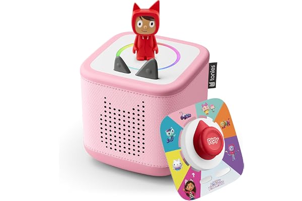 tonies Toniebox 2 Pack Tonieplay avec Gabby, Joue, Apprends, Boite à Histoire pour Enfant 1 à 9 Ans, Robuste & Facile à Utiliser, Rose Fleur