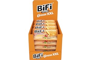 BiFi Carazza Original XXL, Pizzette Snack, Mini Pizzette in Formato Tascabile, Per Viaggi, Ufficio e Pausa Pranzo, Con Salame, Salsa Alla Pizza e Formaggio, Confezione da 16 (16 X 75 g)