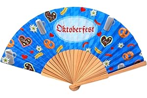 BF Souvenirs original Münchner Oktoberfest Handfächer Fächer - lizenzierter Artikel der Stadt München - Biergarten Oktoberfest Frühlingsfest Volksfest Tracht
