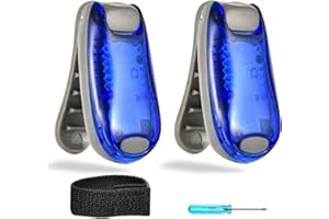 DAOUZL Luces LED de Seguridad con Clip, 4 Pcs Luces Estroboscópicas con Clip, Luz para Brazalete, Luz Trasera con Clip, Deportes Luz Estroboscópica para Caminatas Nocturnas,Montañismo,Mascotas