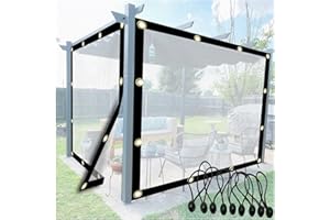 AWSAD Pavillon Seitenwände Transparent Klare Plane Transparente Plane Wasserdicht Mit Ösen Reiß und Reißfest für Dachcamping im Freien, 69 Größen (Color : A, Size : 2.5x2m/8.2x6.56ft)