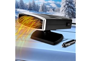 BUKBAS Auto Heizlüfte, 12V 150W Autoheizung, Tragbarer Auto Heizung mit 2-in-1 Heizlüfter und Kühlfunktion, 360° Drehbasis Zusatzheizung für Auto Innenraum für KFZ Wohnmobil LKW Wohnwagen