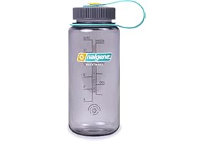 Nalgene Sustain Butelka na wodę z tritanu bez BPA wykonana z materiału pochodzącego z 50% plastikowych odpadów, 470 g, szeroki otwór
