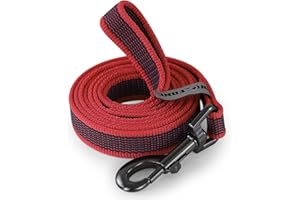 Wolfone 1.5m Red Lightweight Training Dog/Cat Lead， Non-Slip Latex Silk Daily Dog/Cat Lead for Large Medium Small Dog/Cats