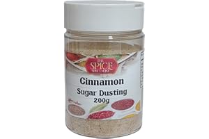 Sweet Cinnamon Sugar Dusting 200g – Coffee Topping for Hot Chocolate, Latte & Cappuccino, Cupcake Sprinkles, Popcorn Seasoning & Baking Decoration - by The Spice Specialist