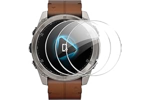 FDHYFGDY 3 pezzi pellicole protettive per Garmin Fenix ​​8 51mm Vetro temperato, pellicola protettiva durezza 9H, [no bolle] [antigraffio]