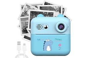 BEWINNER Natychmiastowy Aparat Cyfrowy, Nagrywanie w Rozdzielczości HD 50 MP i Rozdzielczości 1080 P, 2,4-calowy Ekran, 16-krotny Zoom, Drukowanie Bez Atramentu w Grach Muzycznych, Długi