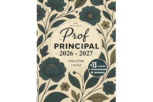 Mon Organiseur de Prof Principal Collège-Lycée: Agenda de bord Enseignant| Planning annuel avec semaine sur double page | 30 fiches de Suivi des ... | calendrier et vacances Scolaires