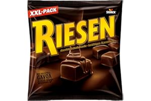 ‎RIESEN RIESEN – 1 x 377g – Bonbons mit Schokokaramell in kräftiger, dunkler Schokolade
