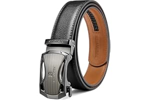 Bostanten Ceinture Homme en Cuir Boucle Automatique Largeur 35mm Réglable sangle Cadeau Box Noir
