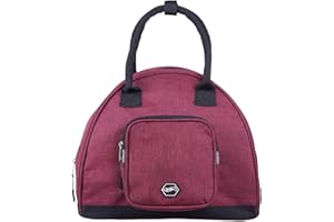 QHP Sacoche pour casque d'équitation avec poignées, fermeture éclair, poche supplémentaire