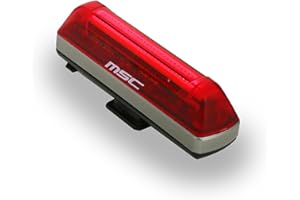 MSC Bikes LIGHT40RR Luz led Trasera roja, Negro, 40 Lumens