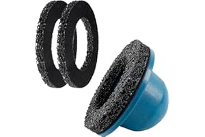 LUOLETY Radnabenschleifer, 90–150 mm, Bürstenschleif-Rostset für Autoradnaben mit 2 Stahlschleifscheiben zum Reinigen der Rotor-/Radoberfläche Politur Reinigung für Akku-Luftbohrer