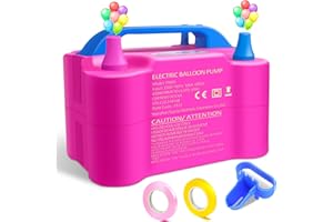 HELESIN Pompe à Ballon électrique, Pompe à Ballon électrique avec Mode Manuel - Pompe à Ballon pour Fête d'anniversaire, Remise de Diplôme, Mariage et Vacances