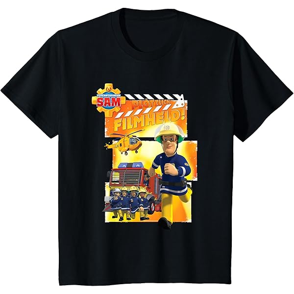 Feuerwehrmann Sam Langarmshirt Kinder - Premium Baumwolle Navy