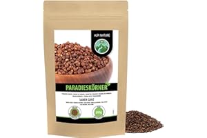 Alpi Nature Meguet Pepper (200 g) Ziarna Raju Pieprz Gwinea wykonany z kontrolowanej uprawy testowanie Megueta Pfeffer 100% czyste i naturalne