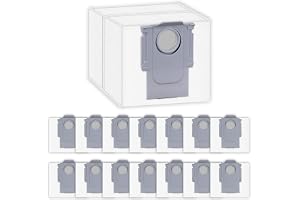 (15-pack) Ersättningsdammpåsar som är kompatibla med Roborock S8+/ S8 Pro Ultra/ /Q8 Max Max+/ S7 MaxV Ultra/ Q5/ Q5+/ Q7/ Q7+/ Q7 Max/ Q7 Max+/ S7 Pro Ultra, självtömda dockningspåsar, engångspåsar