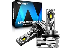 NOVSIGHT Ampoules LED H11 - Taille 1:1 20000LM 6500K Lumière Blanche Froide, Ampoule de phare H11 Plug and Play, Étanchéité IP68, Pack de 2