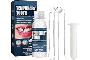 UIRHEURD Kit de Reparación de Dientes,Prótesis Provisionales Reparador Perlas Dientes Kit, Kit Reparación Dental Con 5g Perla Dental para Reparación Dentadura Postiza Dientes Rotos Faltantes