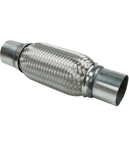 Universal Flexrohr 45x305mm - Edelstahl Auspuffrohr Mit 2 Schellen