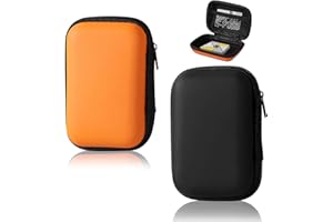 JSUOEO Playing Card Case, 2 Pcs Waterproof Uno Card Game Case Practical Portable Playing Card Holder Box for Storage Camping(Orange and Black)