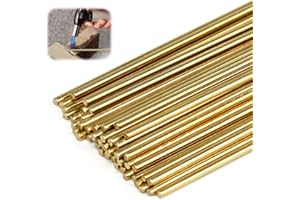 KITERI 50 Pcs Brass Welding Rods, 2mm x 250mm Copper Soldering Wires Brazing Welding Rods Low Temperature Brass Welding Rods T2 Copper Soldering Wires Flux Sticks for Repair Welding Brazing