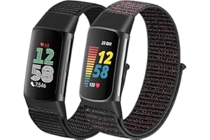 YCHDDER Solo Loop Nylon Straps Only Compatible with Fitbit Charge 6 Straps/Fitbit Charge 5 Straps for Women Men,Adjustable Soft Sport Replacement Band Wristband for Fitbit Charge 6/Fitbit Charge 5