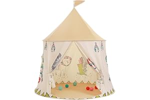 Tente de Jeu pour Enfants,Tente Pop-up,Spielzelt für Kinder, Pop-up Kinderspielzelt, Tipi, Prinzessin Prinz Schlosszelt, Certifiée par EN71