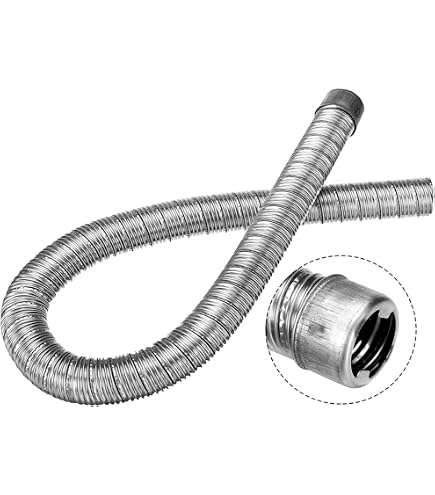 Tuyau Flexible d'échappement 51 X 300mm Adaptateur d'échappement à Souder Sur Tuyau Flexible Tressé en Acier Inoxydable Adaptateur d'échappement Tuyau Universel